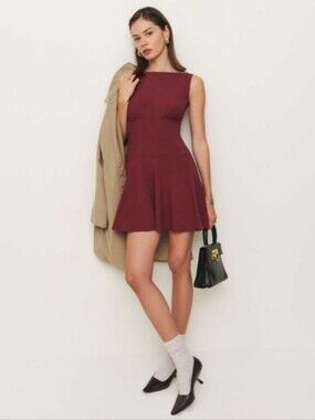 REFORMATION Mayve Knit Dress in Chianti SIze Medium NWT